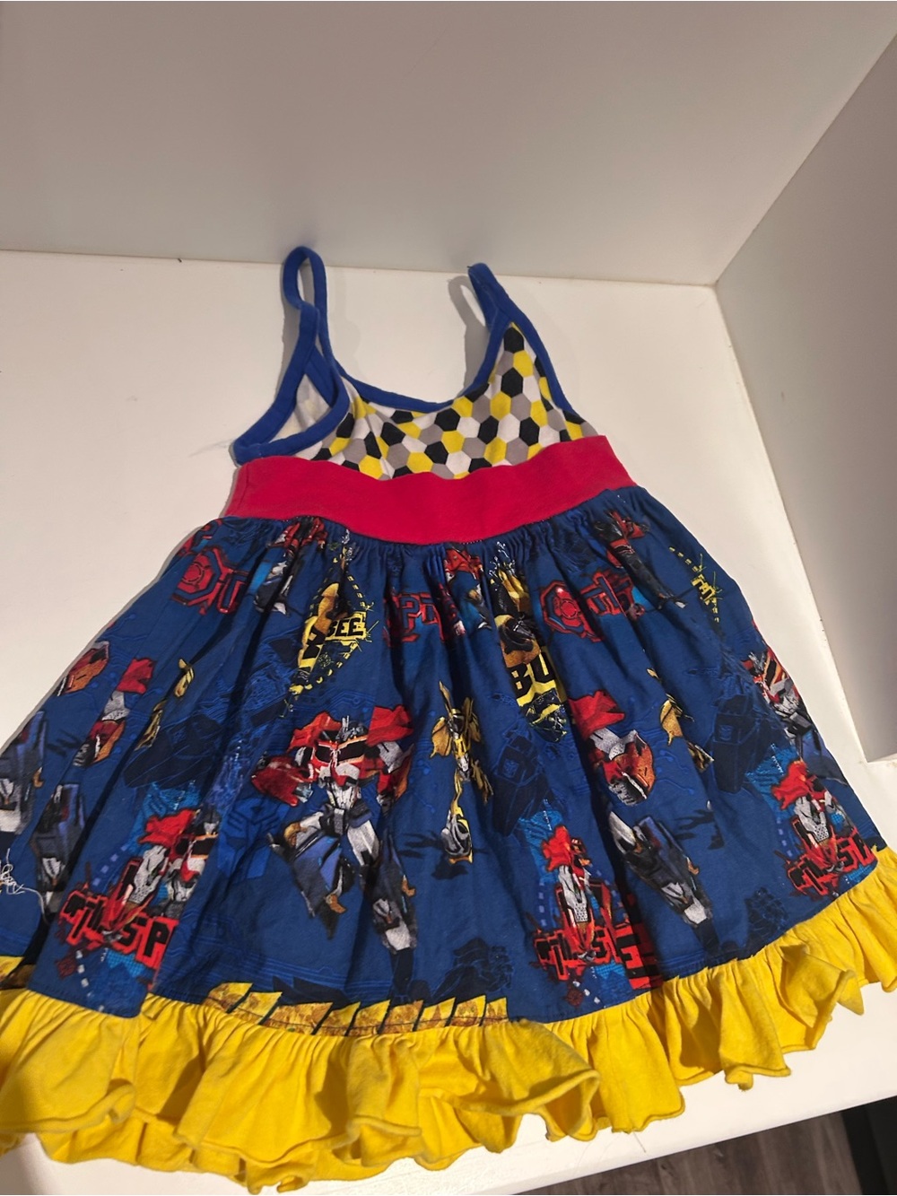 Girls handmade transformers dress